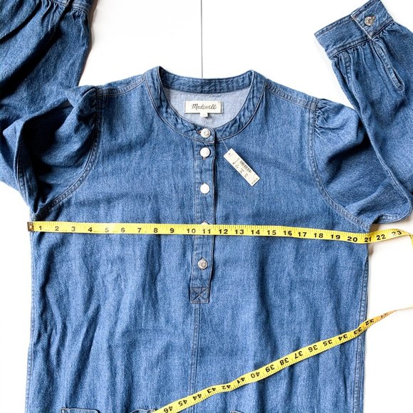 NWT madewell denim patch pocket popover shirtdress - Picture 4 of 5